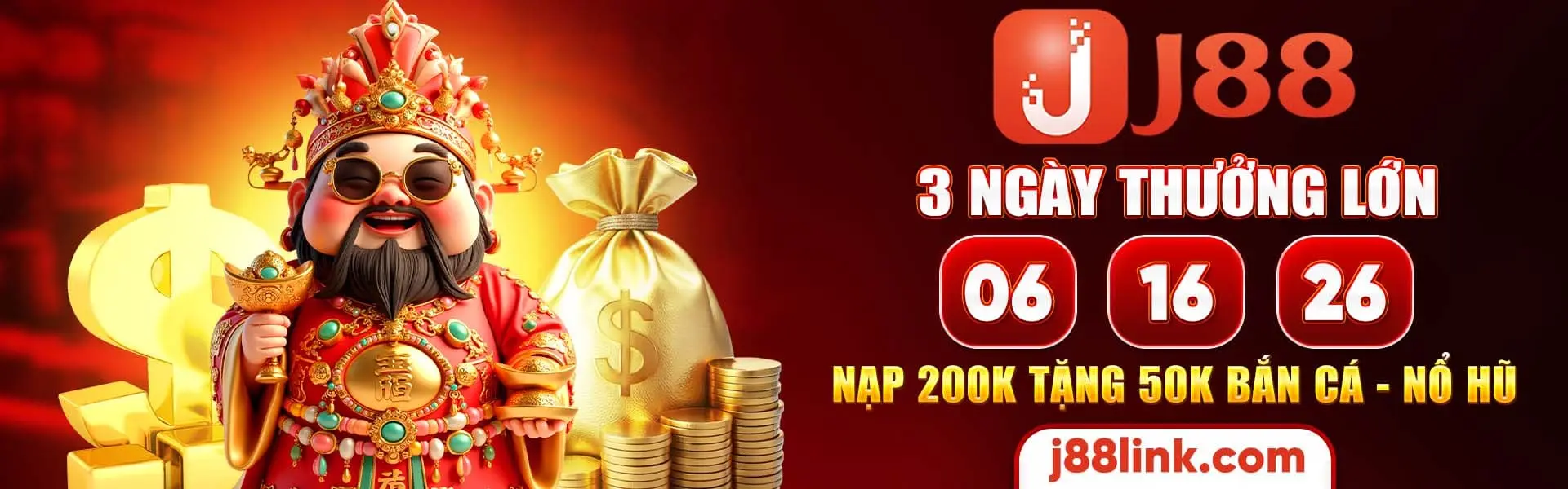 Banner j88 nạp 200k tặng 50k